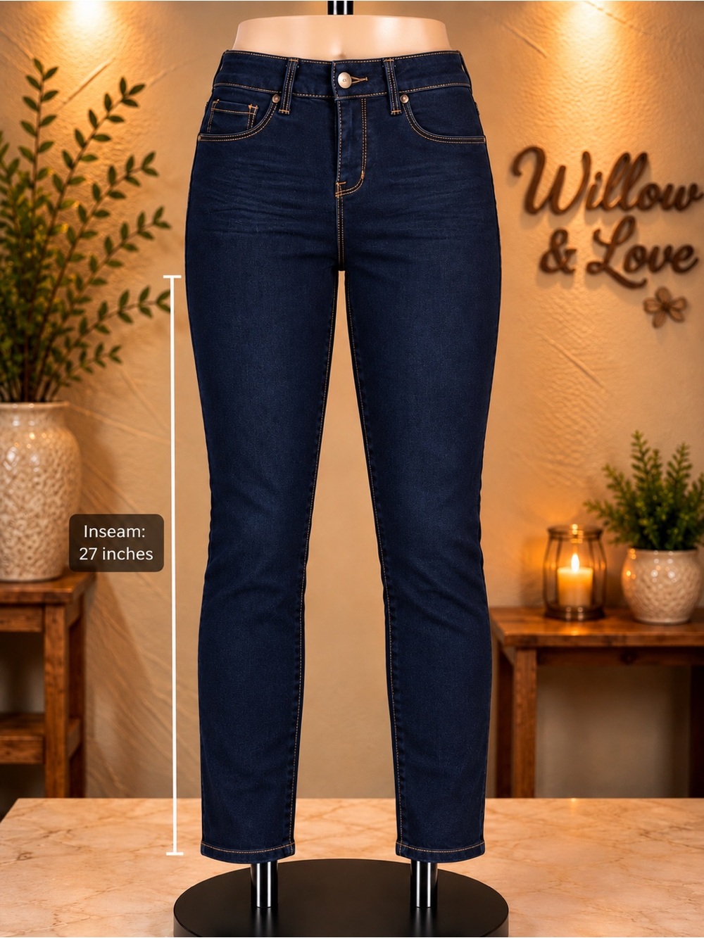 d. jeans High Waist Ankle Modern Fit Dark Wash Jeans Size 8 NWT